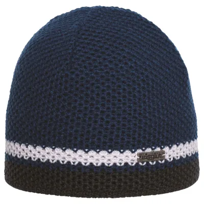 Produktbild von Eisglut XL Strickmütze Frosto Kontraststreifen, blau, Gr. Einheitsgröße