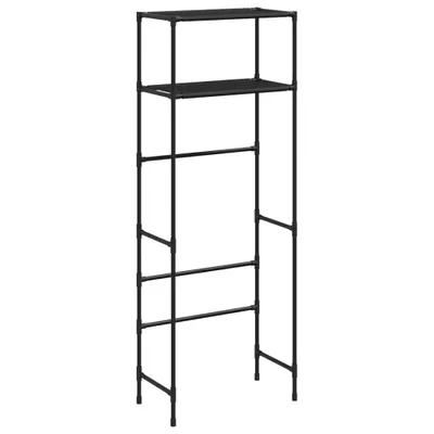 Immagine prodotto di vidaXL Scaffale da toilette 2 ripiani nero 53,5x28x143 cm in ferro