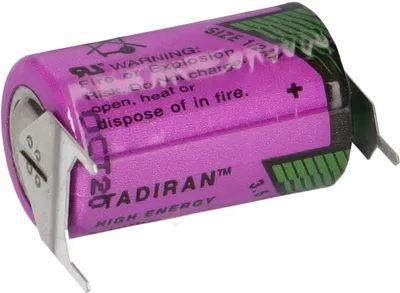 Image de Tadiran Batterie Lithium 3,6V SL 350/PT 1/2AA - Cellule, Print 1/2 +/- -