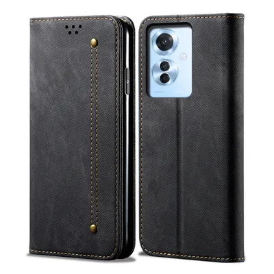 Obrázek produktu pro Pouzdro pro Oppo Reno11 F, Kožené Peněženkové Pouzdro s Magnetickým Uzavíráním a Stojánkem černé