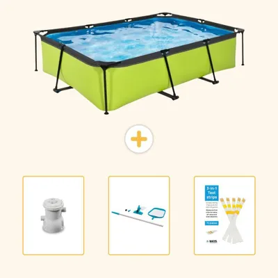 Immagine prodotto di Piscina fuori terra rettangolare - 300x200x65 cm - 4 pezzi - SCB82