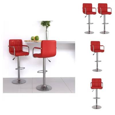 Produktbild von vidaXL Barhocker 2 Stk. Weinrot Kunstleder -  Barhocker