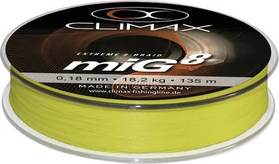 Produktbild von Climax Angelschnur miG8 (fluo-gelb, 135 m) Ø mm: 0,18