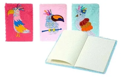 Image de Carnet A5/40 feuilles avec couverture en peluche MIX - ADAR