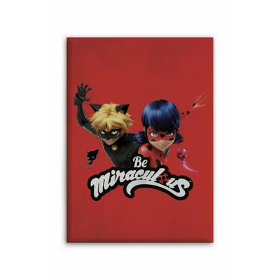 Produktbild von Miraculous Ladybug Kuscheldecke – Weiche Fleecedecke für Kinder, 140 x 100 cm