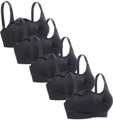 Immagine prodotto di Lataly, reggiseno allattamento senza ferretto, per donne, ideale per l'allattamento, modello bralette, confezione multipla