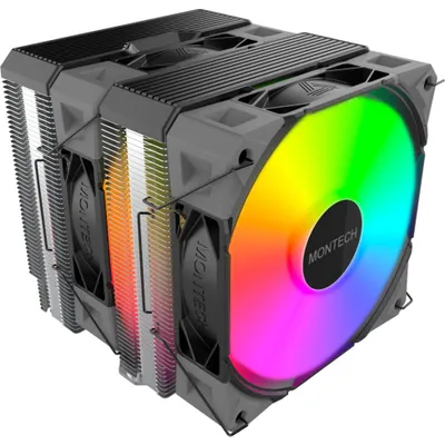 Obrázok produktu pre Montech NX600 ARGB, Vzduchový chladič, 12 cm, 800 ot/min, 2000 ot/min, Čierna