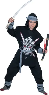 Produktbild von Ninja Zombie Halloween Karneval Fasching Kostüm 140
