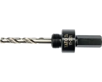 Zdjęcie produktu dla Yato YT-3371, Piła do wiercenia otworów, Trzpień piły otwornicy, 1,6 cm, Końcówka sześciokątna, Czarny, Srebrny, 1 szt.