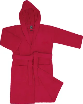 Produktbild von OAHOO Kinder Bademantel für Mädchen und Jungen (1 Stück) Baumwoll-Frottee mit Kapuze - Jester Red 134-140