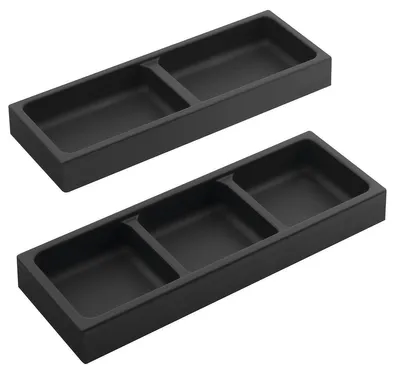 Produktbild von Sapho LINDO Seitenorganizer, 2er-Set, 114x323mm, Kunststoff, Anthrazit
