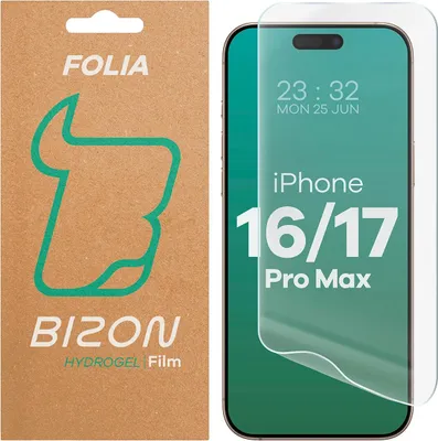 Produktbild von Hydrogel Folie für den Bildschirm für iPhone 17 Pro Max/16 Pro Max, Bizon Glass Hydrogel Front, 1 Stück