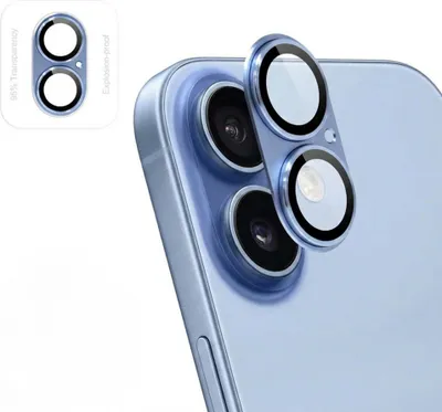 Obrázok produktu pre Ochranné sklo na fotoaparát pre iPhone 17 – 2 kusy – farba: svetlomodrá
