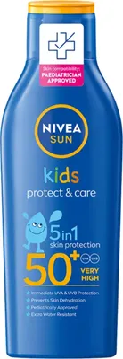 Obrázek produktu pro Sluneční ochranný krém Nivea Sun Kids s ochranou a péčí SPF50+ (200ml)