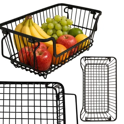 Obrázek produktu pro Kovový košík na ovoce s držadly, 34 x 18 x 14 cm