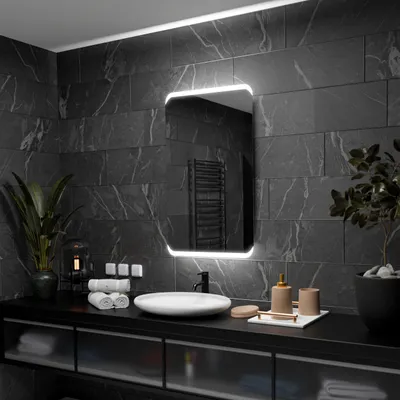 Produktbild von Badspiegel mit LED Beleuchtung - Modena - 60 cm, 90 cm