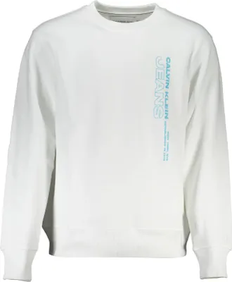 Image de Sweat-Shirt Sans Fermeture Éclair Blanc Calvin Klein Pour Hommes