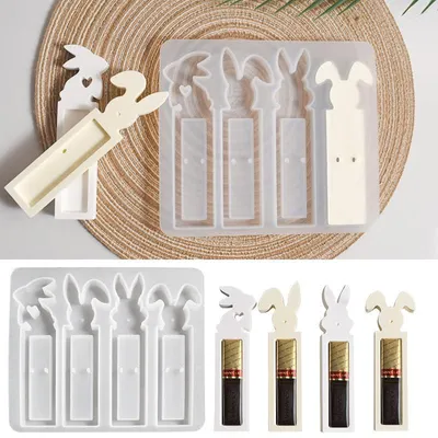 Produktbild von Silikonformen für Ostern, Osterhasen, Kaninchen-Gussformen, Gipsformen für den Frühling