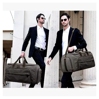 Produktbild von Reisetasche mit 2-in-1-Funktion, wandelbare Kleidertasche und Anzugtasche für Männer und Frauen, Hängekoffer und Business-Reisetasche mit Kulturbeutel