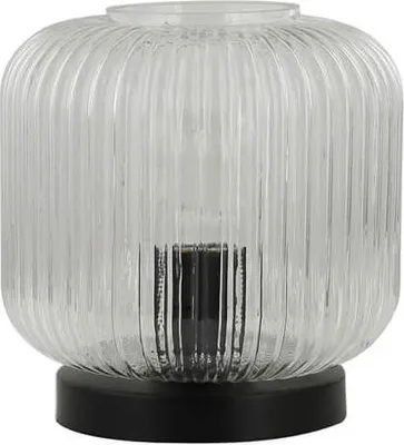 Produktbild von HOME DELUXE Tischlampe aus Glas LILY - Transparent | Tischleuchte Tischlicht Schreibtischlampe