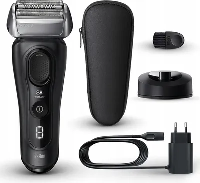 Zdjęcie produktu dla Braun Series 8 Golarka Męska 4+1 Wet&Dry Stacja Ładująca Etui Srebrna