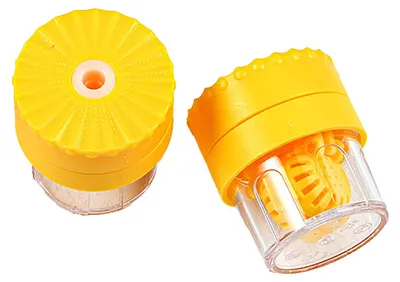 Immagine prodotto di Dispositivo per la pulizia delle lenti a contatto, portatile, rotante Deprotein, dispositivo di pulizia manuale portatile, giallo