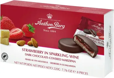 Produktbild von Anthon Berg Erdbeere in Champagner 220 g