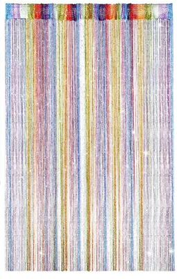 Vorhang mit Fransen 100x200 cm, mehrfarbig, Raumteiler für Türen und Fenster