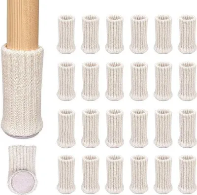 Produktbild von Famanu Stuhlbeinsocken Hoch Elastische Bodenbeschützer - Beige