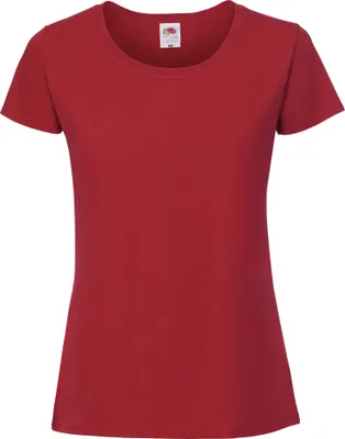 Produktbild von Fruit Of The Damen T-Shirt, enganliegend RW5975 (L) (Rot)
