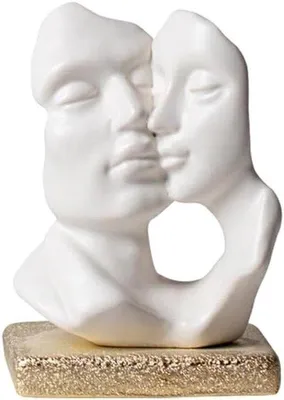 Produktbild von Keramik Kissen Set - Liebe Statue Dekoration - Romantische Atmosphäre - Abstraktes Kunstdesign - 175 cm hoch - Weiß