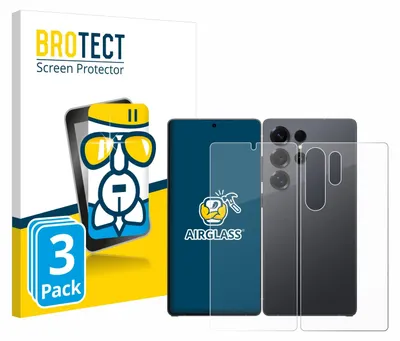 Produktbild von 3x BROTECT Schutzglas für Samsung Galaxy S25 Ultra (Display+Rückseite) Schutzfolie Panzer Folie Glas Display Schutz klar