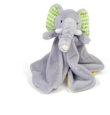 Imagen del producto de Bigjigs, manta de peluche con forma de elefante, 31x31 cm