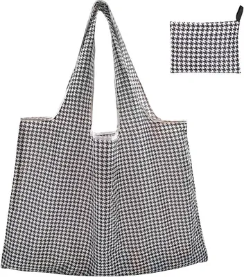 Produktbild von PolkaHome® Große Opvouwbare Boodschappentas, Herbruikbare Boodschappentas, Oxford-Stoff, Wasserfest, 22 kg Tragkraft, 53 x 40 cm, 50 g,
