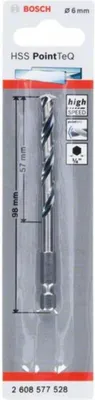 Obrázek produktu pro Šestihranný vrták HSS PointTeQ 6,0 mm