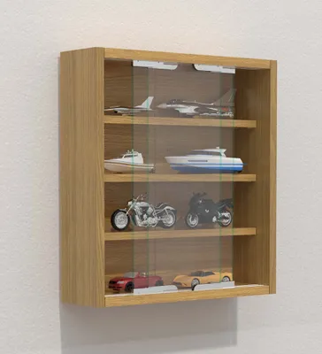 Produktbild von VCM Glasvitrine hängend | Vitrine Glas mit ESG-Sicherheitsglas | Maße: H. 40 x B. 37 x T. 10 cm| Hängevitrine Glas | Modern und platzsparend | Glas Vitrinenschrank -  Agisa S