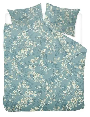 Zdjęcie produktu dla Komplet pościelowy - bawełna - 260x220 cm + 2 poduszki - niebieski