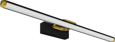 Produktbild von LED Spiegelleuchte Edelstahl IP44 4100 K neutralweiß 740 lm 63 cm breit in Schwarz Gold länglich
