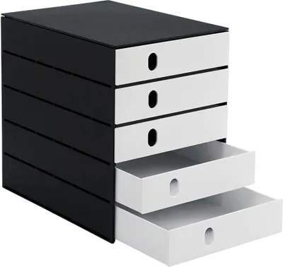 Produktbild von styro Schubladenbox styroval PRO weiß mit 5 Schubladen