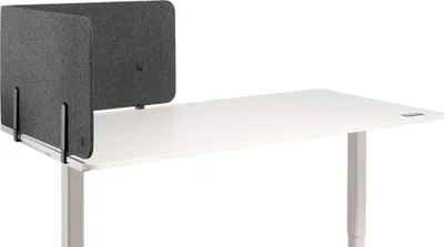 Produktbild von Yaasa Privacy Wall Akustik Trennwand Schreibtisch aus Filz – 155 x 44 cm – Schallschutz Tischtrennwand, Schreibtisch Pinnwand, Raumteiler Grau