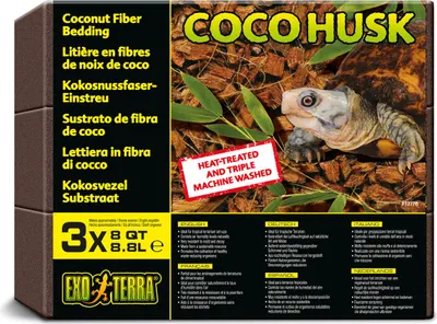 Produktbild von Coco Husk Kokoschips Terrariensubstrat, 3er Pack