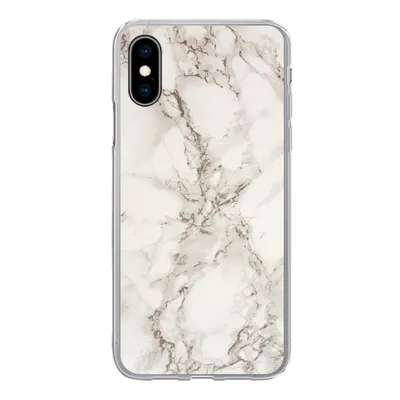 Produktbild von MuchoWow® Handyhülle Schutzhülle Hülle für iPhone X Marmor - Grau - Weiß Silikon Softcase Handy Hülle - Handyhülle