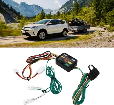 Image de Faisceau de câbles pour remorque à 4 broches 56434, connexion rapide, ajustement sûr et flexible pour RAV4 2019-2020
