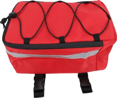 Produktbild von Fahrrad-Gepäckträgertasche, wasserdicht, 7 l, Kofferraum mit Rücklichtband, multifunktional, Rot