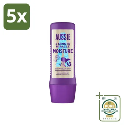 Zdjęcie produktu dla 5 x Maska do włosów Aussie "3 Minute Miracle" - 225 ml - Zestaw ekonomiczny - 5 sztuk