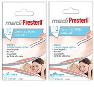 Immagine prodotto di Cerotto Per Sutura Medipresteril Delicati Tessuto Non Tessuto 6,4X108Mm 10 Pezzi