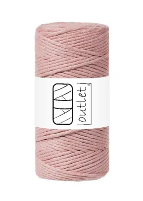 Obrázok produktu pre Perlovo ružová bavlnená makramé šnúrka 3 mm 100 m OUTLET