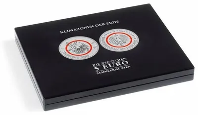 Produktbild von Münzkassette für dt. 5-Euro-Sammlermünzen Klimazonen der Erde in Kapseln, schwarz