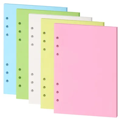 Imagen del producto de Papel para recambio A5, 50 hojas, 120 g/m², de colores, ideal para escritura creativa