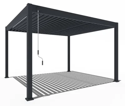 Immagine prodotto di Pergola Weide Deluxe interamente in alluminio 3,6x4 m con tetto a lamelle, indipendente, antracite